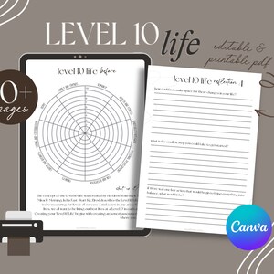 Wheel of Life Worksheet Bundle | Coaching Worksheets | Canva Template | Self Improvement |Coaching Templates |Life 10 life Template |Canva