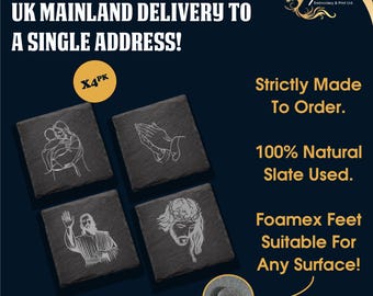 Jesus coasters, slate coaster, favor, engraved, laser engraved, Love, Love Jesus inspired coasters, gift for him, gift for her, etc footy