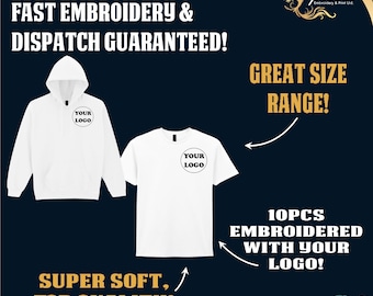 Embroidered Workwear Bundle, 20pk Bundle, Job Lot, 100% Cotton, Fast Embroidery & even faster dispatch! Professional embroidery, logo digi!
