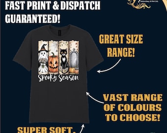 Spooky, Halloween Themed, Hoody, Cozy Sweatshirt; PRINTED hoody, gift for her, gift for him, Halloween, scary, autumn, spooky part, tshirt.