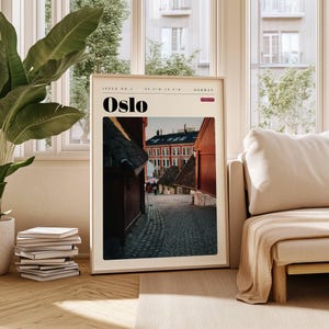 Oslo Travel Poster: Vintage Norway City Print (Digital Download)