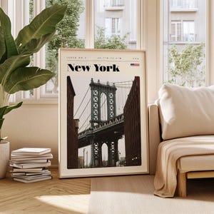 New York Travel Poster: Vintage City Wall Art (Digital Download)