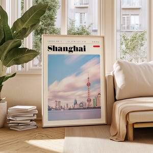 Shanghai Travel Poster: Retro China Wall Art (Digital Download)