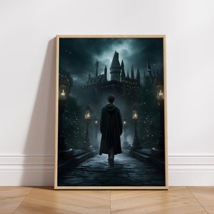 Serpent Male Walking - Wizard Poster, Digital Gallery Wall Print, Printable Art, Potter Art, Magical School