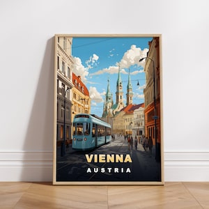 Vienna Travel Poster: Retro Austria Wall Art (Digital Download)