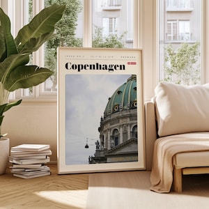 Copenhagen Travel Poster: Vintage Denmark City Art (Digital Download)