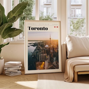 Toronto Travel Poster: Vintage Canada Cityscape Art (Digital Download)
