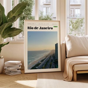 Brasilien Reiseposter - Brasilien Vintage Stadtbild (Digitaler Download)