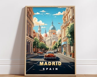 Madrid Travel Poster: Retro Spain Wall Art (Digital Download)