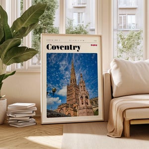 Coventry Travel Poster: Retro UK Wall Art (Digital Download)