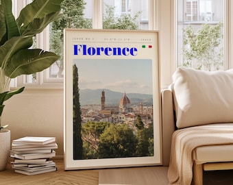 Florenz Italien Reise Poster: Retro City Art (Digitaler Download)