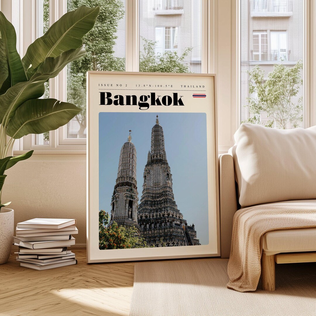 Bangkok Travel Poster: Retro Thailand Wall Art (digital Download)