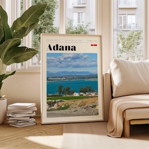 Adana Turkey Travel Poster: Vintage City Art Print (Digital Download)