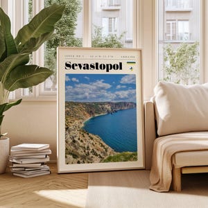 Sevastopol Travel Poster, Ukraine Digital Print, Modern Wall Art, Printable Wall Decor, Vintage Cities, Digital Download, Art