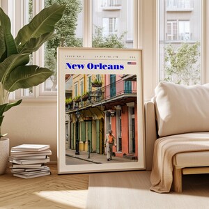 New Orleans Travel Poster: Vintage City Art Print (Digital Download)