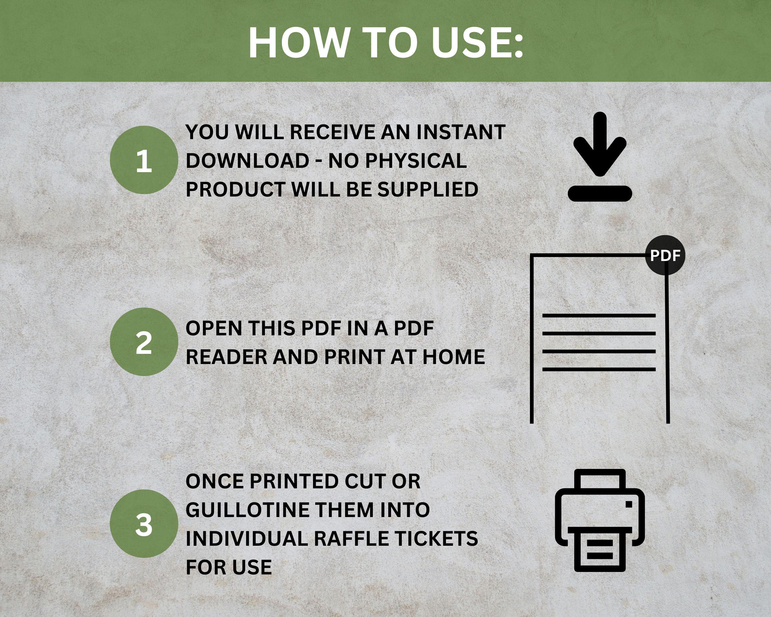 Shower Raffle Ticket Baby Shower Raffle Ticket Printable - Diaper & Wipe Game - A4 PDF ...