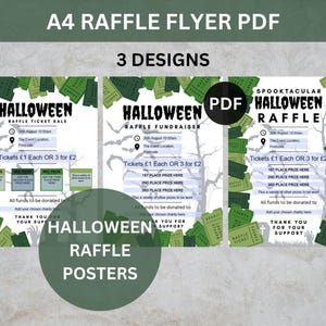 Halloween Raffle Poster, Halloween Raffle Flyer, Charity Raffle Poster, Editable Raffle Poster, A4 Raffle Flyer, PDF Raffle Advert Template