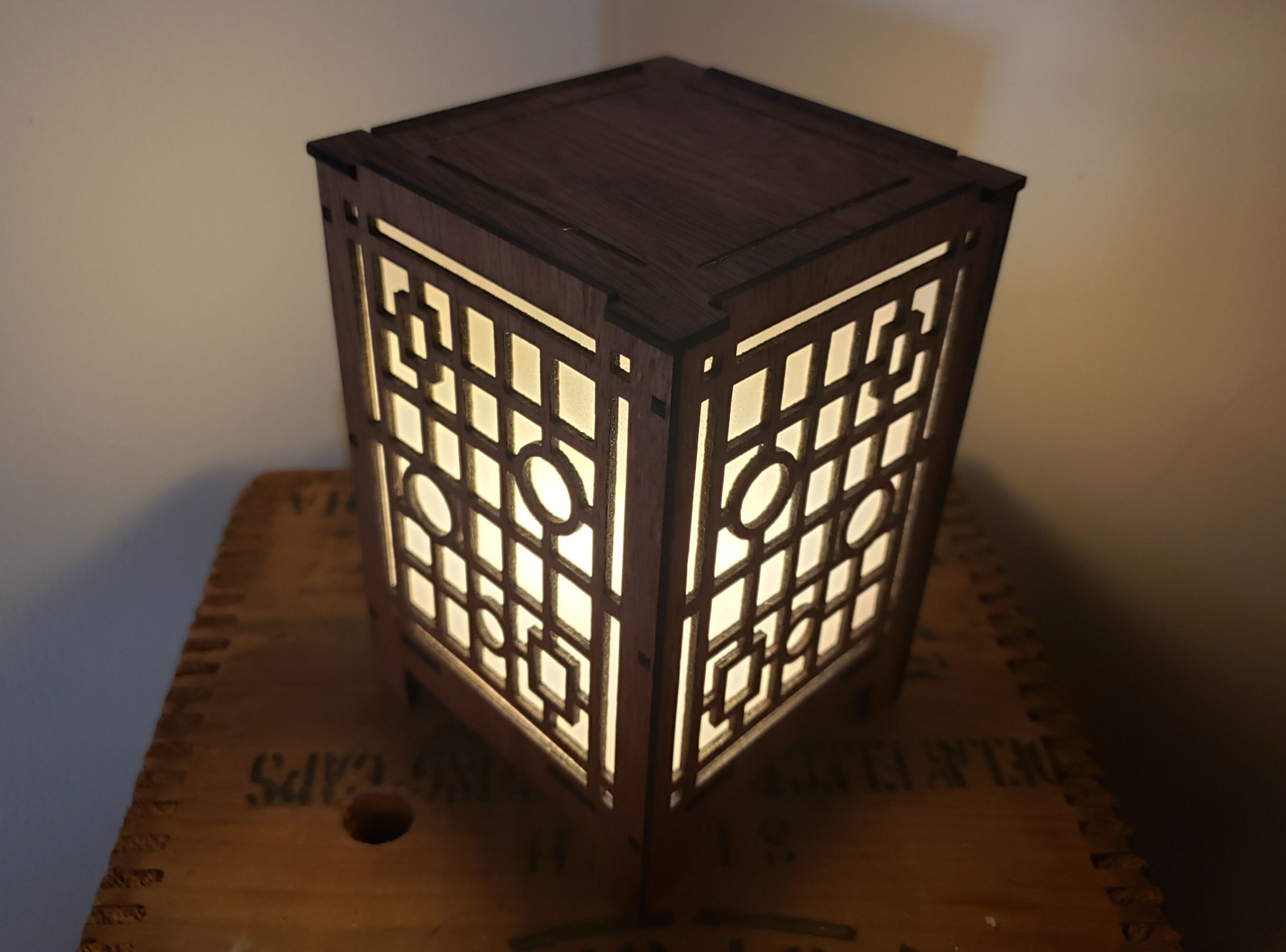 Laser Cut Lamp/night Light Art Deco Geometry Design - Etsy