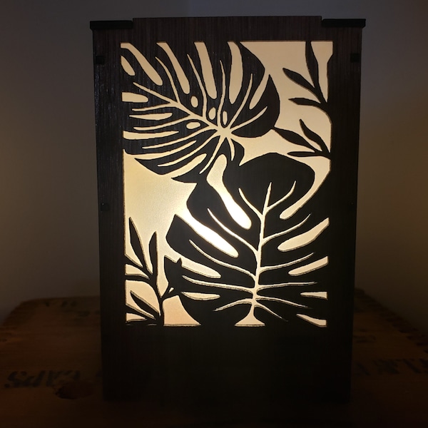 Laser Cut Lamp/Night Light- Monstera Plant Design