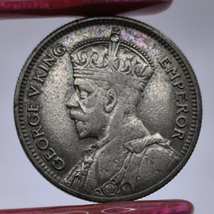 Neuseeland 6 Pence 1933. Alte Silbermünze, Sammlerstücke, Numismatische, Münze mit Vogel, Vintage Geschenk, Münzen und Währung der Welt