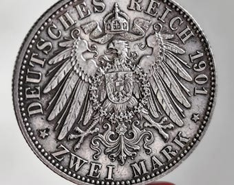 ドイツ帝国 2 マルク、1901 年プロイセン王国建国 200 周年記念