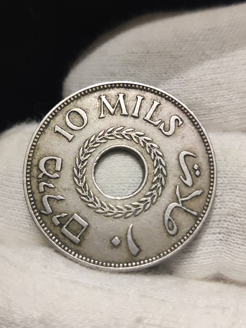 Palestine 10 Mils 1927, Old Palestine Coins, Rare Coin, Numismatic