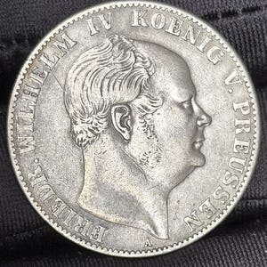 German Empire Prussia thaler 1860 , very old coin, exclusive coin, collector coin, vintage silver gift, collectibles, numismatics, silver900
