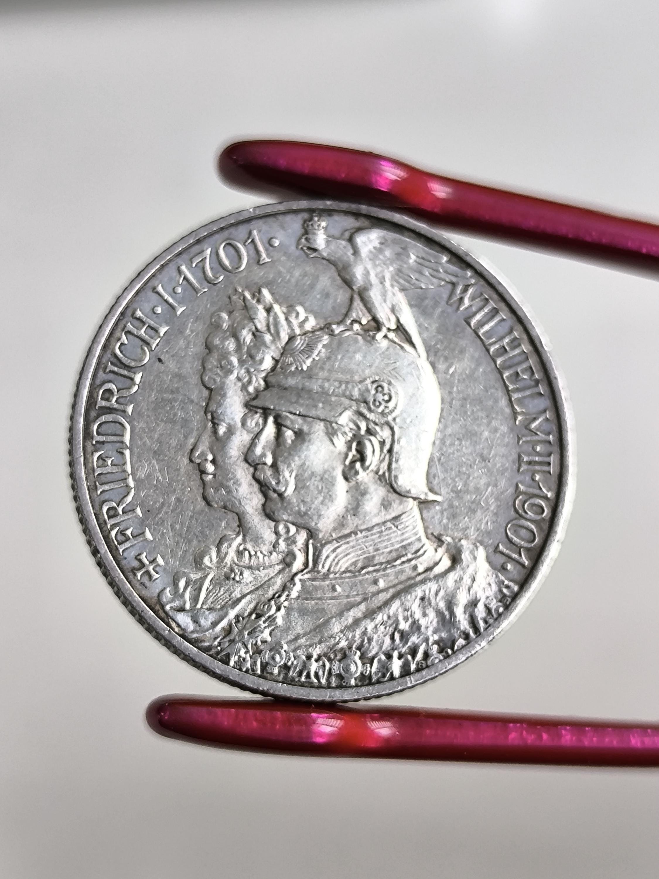 ドイツ帝国 2 マルク、1901 年プロイセン王国建国 200 周年記念