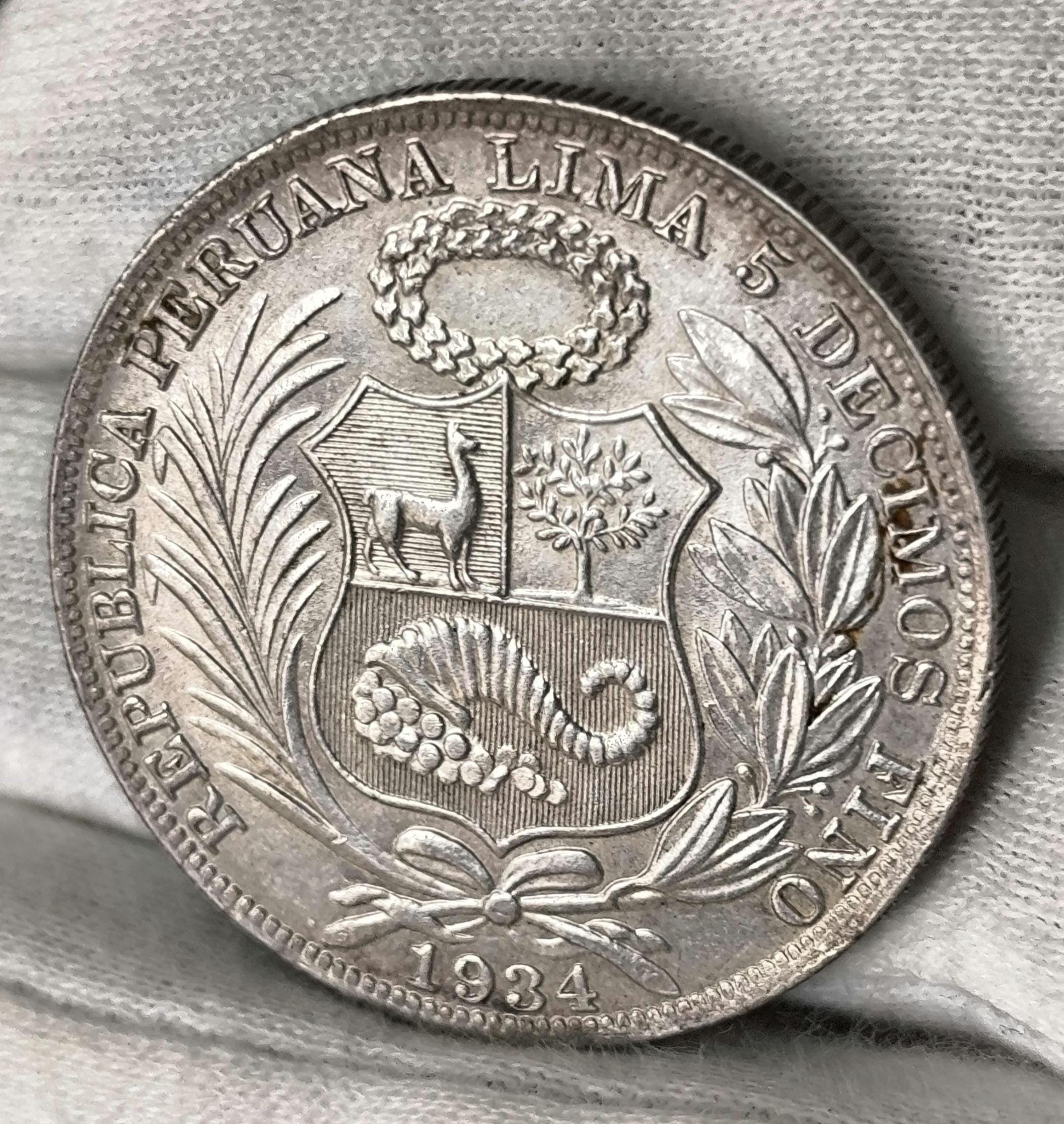 アンティークコイン ペルー 1866年 1SOL 銀貨