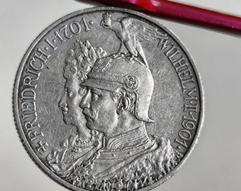 ドイツ 1901年 プロイセン200周年記念コイン 2マルク銀貨 - メルカリ