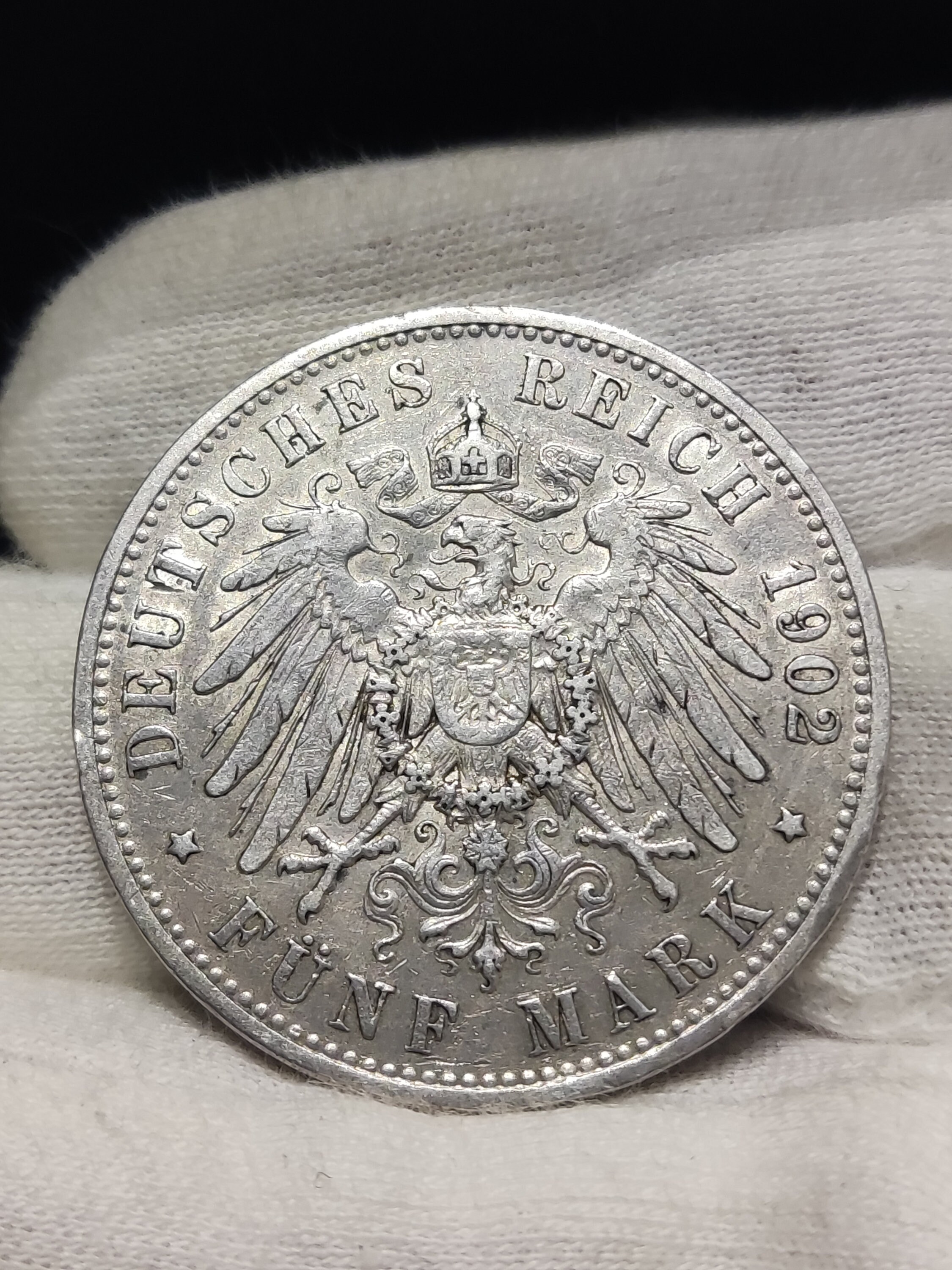 1902 銀貨ドイツ帝国プロイセン 5 マルク、銀貨ドイツコイン