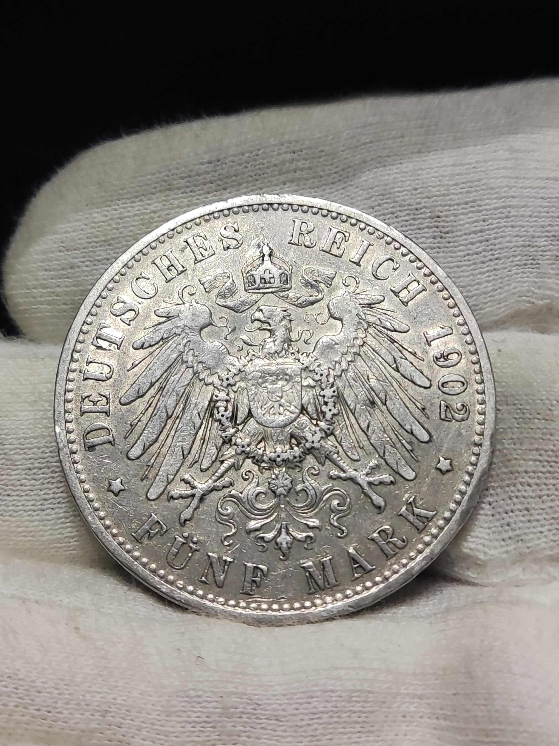 ドイツ帝国 5マルク 1902年 銀貨 da2202 ドイツ帝国 5マルク 1902年 銀貨 da2202 - メルカリ