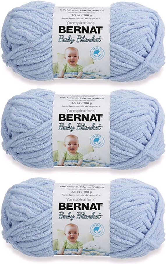 Bernat Baby Blanket Baby Yellow Yarn - 3 Pack of 100g/3.5oz - Polyester - 6  Super Bulky - 72 Yards - Knitting/Crochet