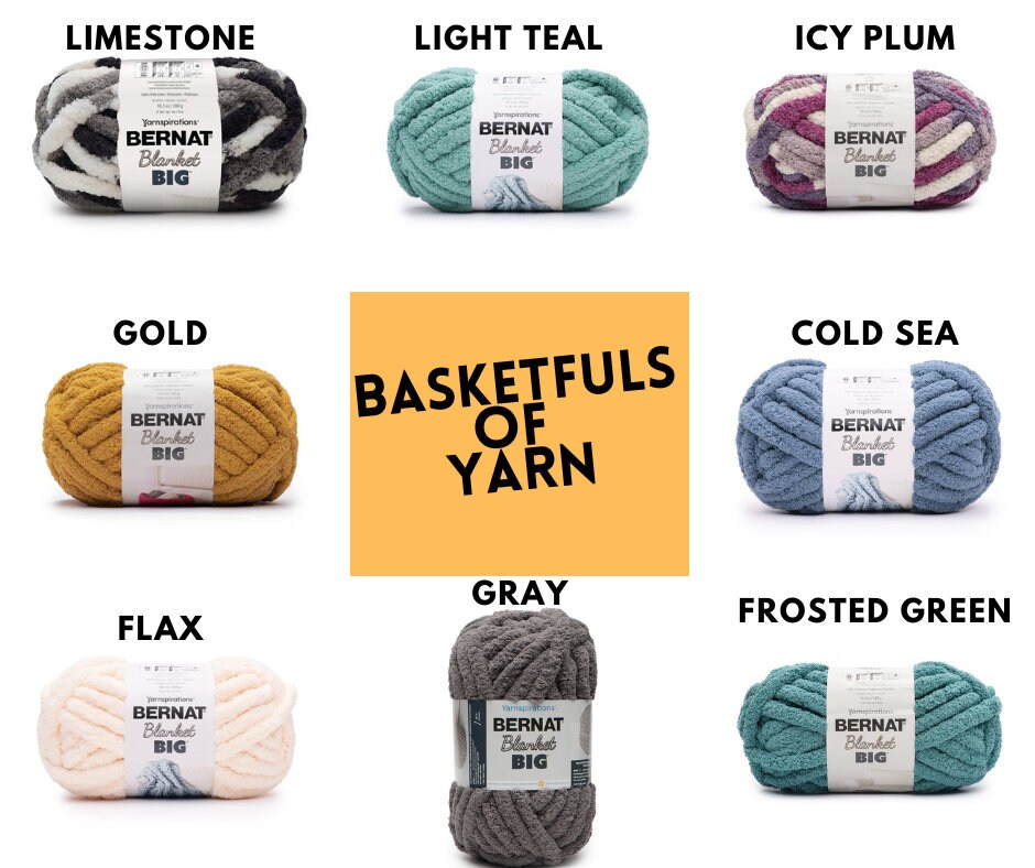 12 Pack Bernat Blanket Big Yarn Extra Yarn Soft Chenille Yarn