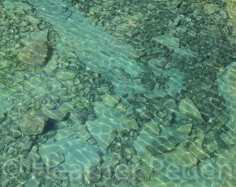 Photography greeting card, nature card, blue waters of Lake Superior