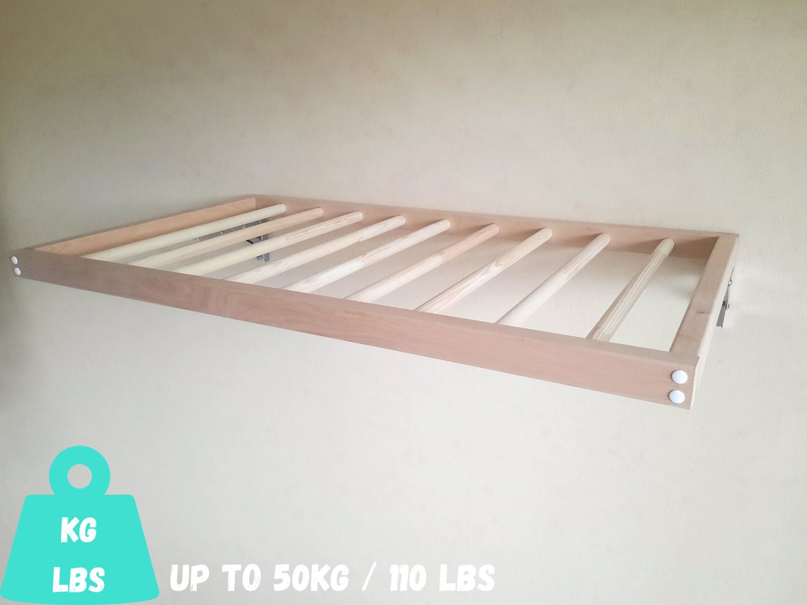 Clothes Drying Rack Solid Wood Wall Mounted Clothes Line Etsy