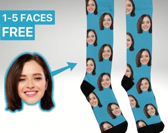 Customized face Socks, Put Any Faces On socks, Custom Sock with text, Funny faces on Socks, gift for dad/grandpa, Class of 2024,Father’s Day
