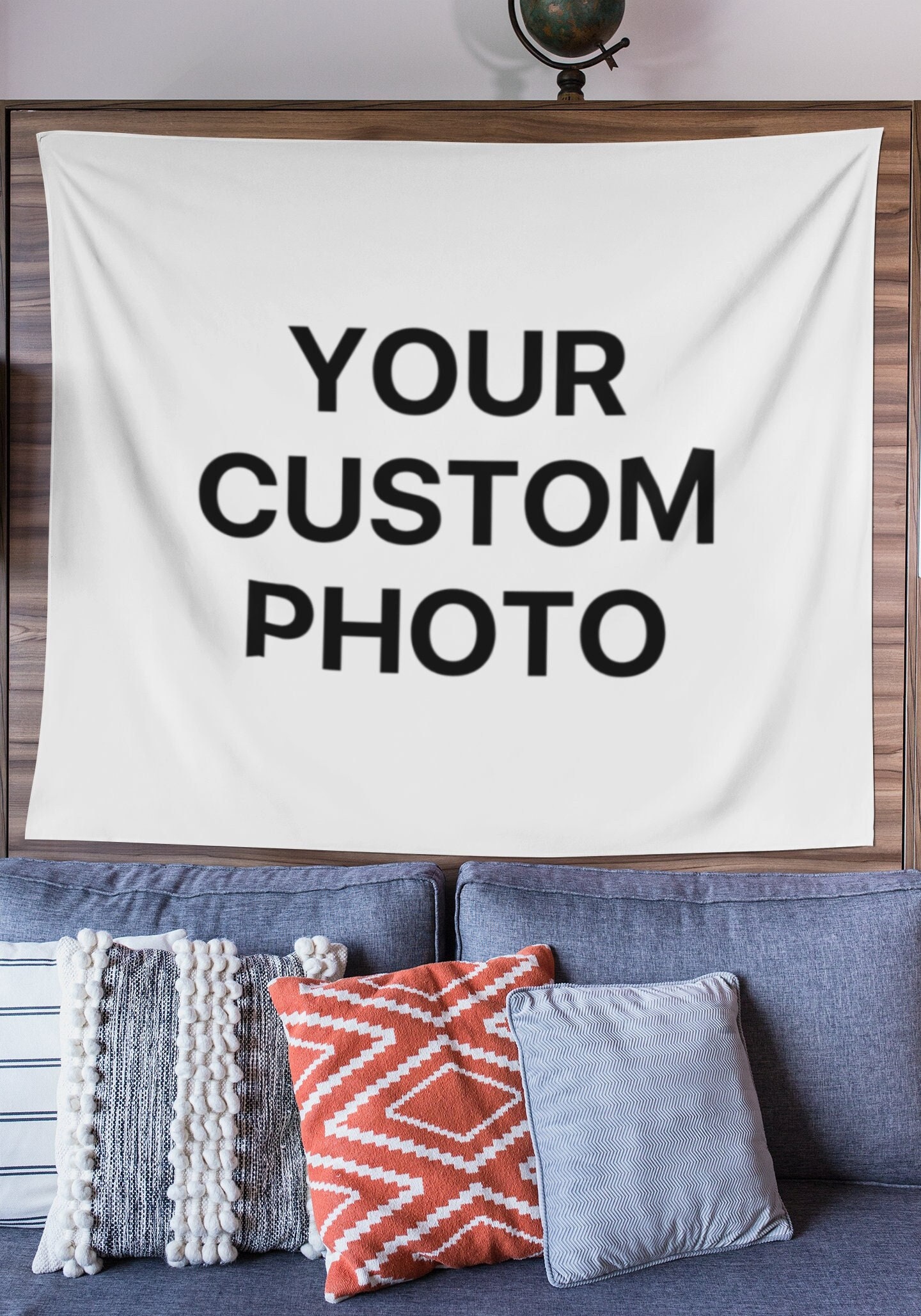 Custom Tapestry from Your Photo, Personalized Picture or Text Wall Tapestry Backdrop, Tapestry for Room Decor, Wall Art Decor, Gift for Her