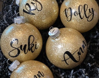 Made to Order Christmas Ornaments - Glitter Holiday Ornaments | Christmas Tree Decor | Holiday Decor