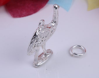 Bulk Australian Emu Charm Pendants - 20x20mm Antique Silver Finish, Choose Your Quantity