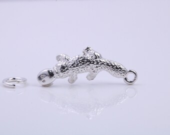 Platypus Charm, Traditional Charm, Made from Solid 925 Grade Sterling Silver, Complete with Attachment Link