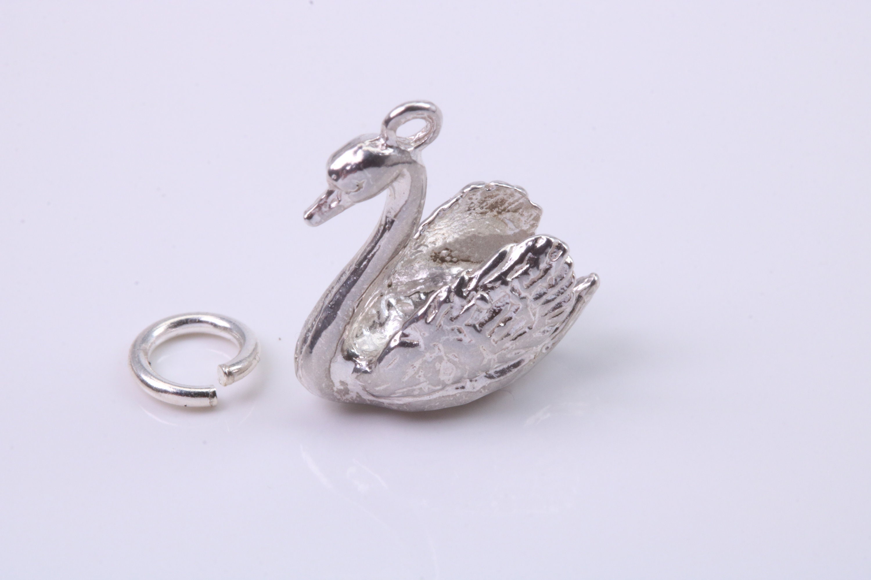 Sterling silver swan charm Sterling silver swan charm