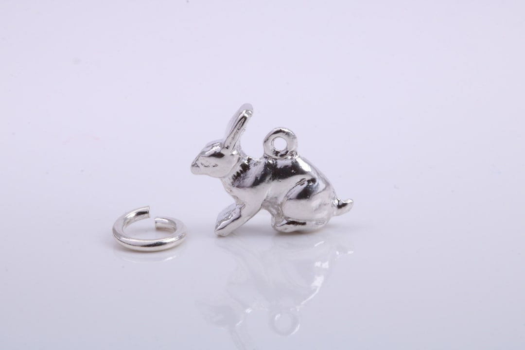 ●Oryany●SCRUNCH Bag/Silver + Rabbit Charm/SET割引 Tiny Bunny Head Charms Rabbit Charm (8pcs / 10mm x 14mm