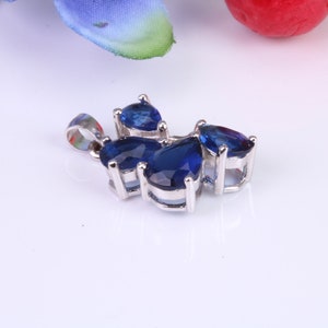 Very Dressy Blue and White C Z set Pendant