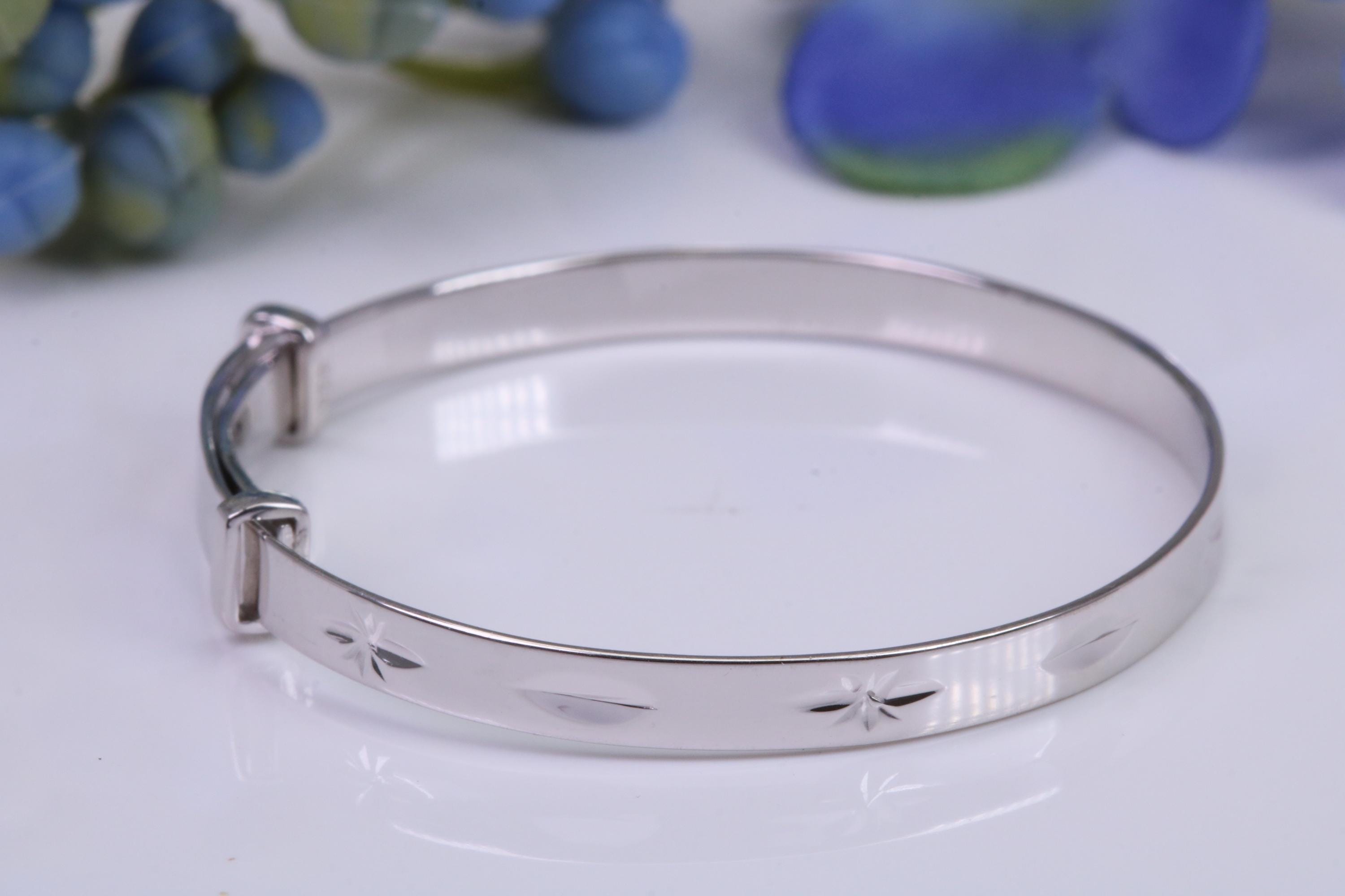 Childs Solid Silver Expanding Bangle - Etsy