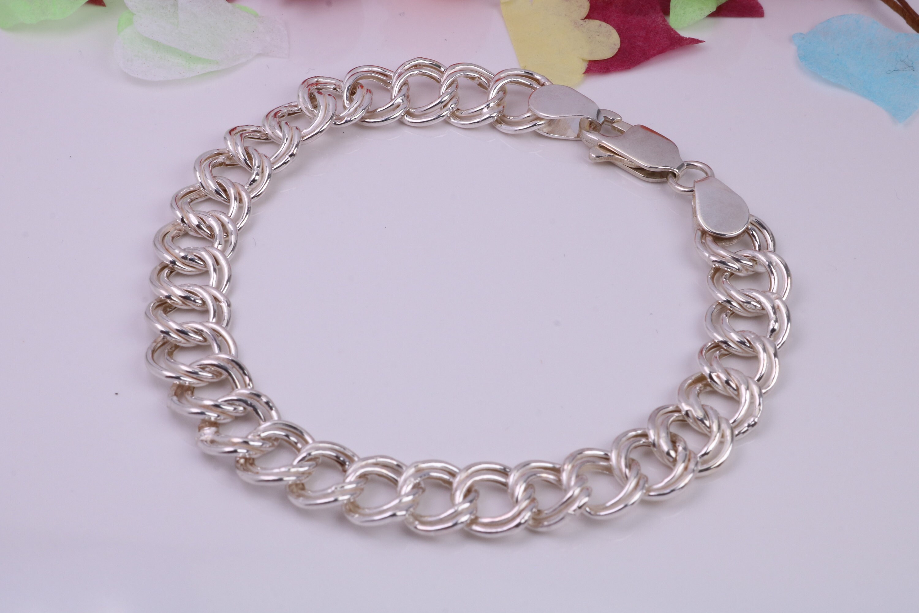 Multi Link Bracelet, Made From Solid Sterling Silver, 7.50
