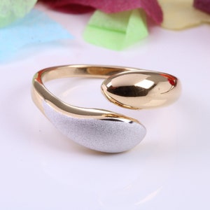 Crossover Dress Ring, Made from solid Silver, Two Tone Finished