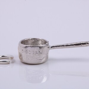 Sauce Pan Charm, Traditional Charm, Made from Solid 925 Grade Sterling Silver, Complete with Attachment Link