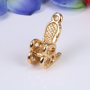 Rocking Chair Charm, Traditional Charm, Made from Solid Cast Gold, British Hallmarked