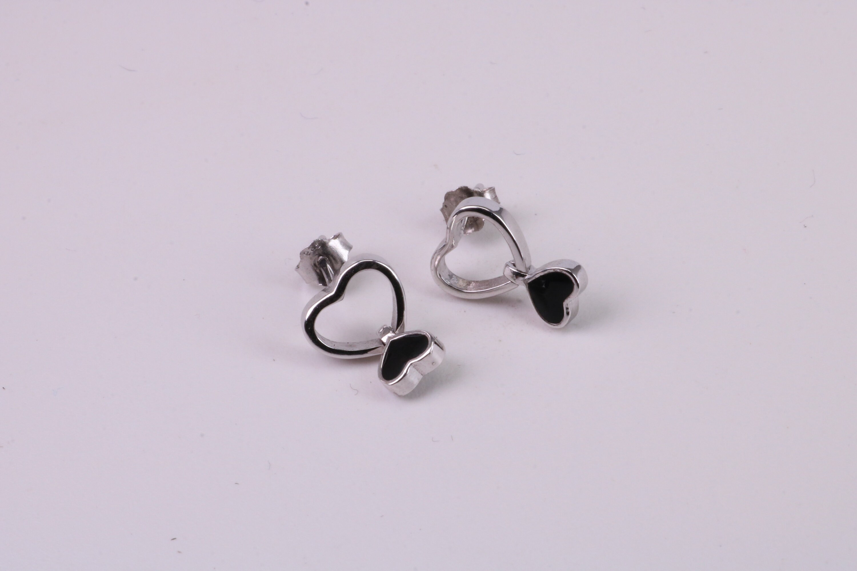 925 Sterlingsilber Ohrstecker 'Liebe Ist Glück': Herz-Design Mit Zirkonia, Für Damen – Geschenkbox